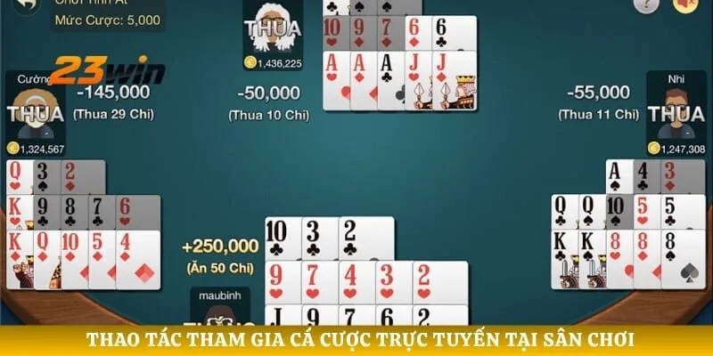 Thao tác tham gia cá cược trực tuyến tại sân chơi
